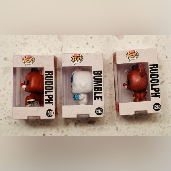 Funko Bitty Pop Rudolph Collection: Bumble & 2 Different Rudolphs - Picture 2 of 3